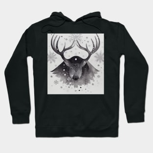 Reindeer in Snowy Winter Hoodie